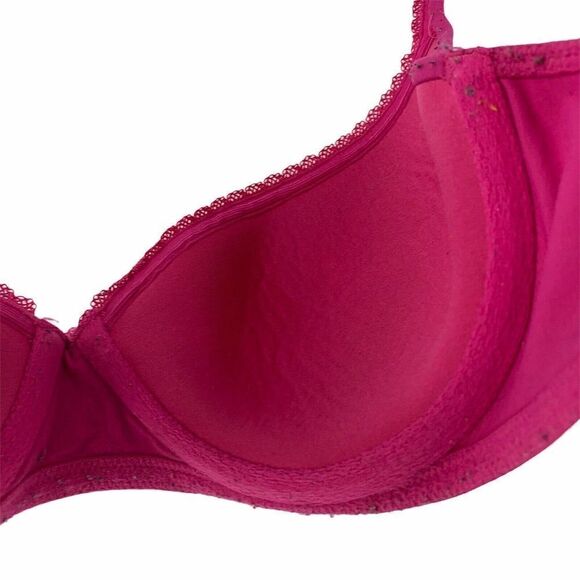 Victorias Secret 32D Pink Lined Demi Bra Underwire - Picture 7 of 8